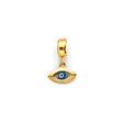 14K Yellow Gold Evil Eye Charm