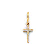 14K Yellow Gold CZ Cross For Mix&Match Br Pendant