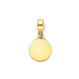 14K Yellow Gold Plain Engravable Chrm For Mix&Match Br Pendant