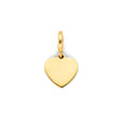 14K Yellow Gold Heart Engravable Chrm For Mix&Match Br Pendant