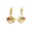 14K Yellow Gold Abc Blocks For Mix&Match Br Pendant