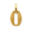 14K Yellow Gold Oval Mesh Pendant