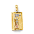 14K Tricolor Gold Santa Muerte Pendant