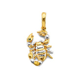 14K Two-Tone Gold Scorpion Pendant