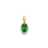 14K Yellow Gold Oval Birthstone Pendant