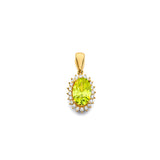 14K Yellow Gold Oval Birthstone Pendant