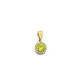 14K Yellow Gold Round Birthstone Pendant