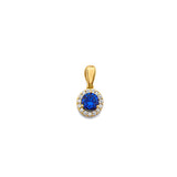 14K Yellow Gold Round Birthstone Pendant
