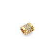 14K Two-Tone Gold Barrel Slider Charm