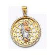14K Gold Round St. Jude Thaddeus Pendant