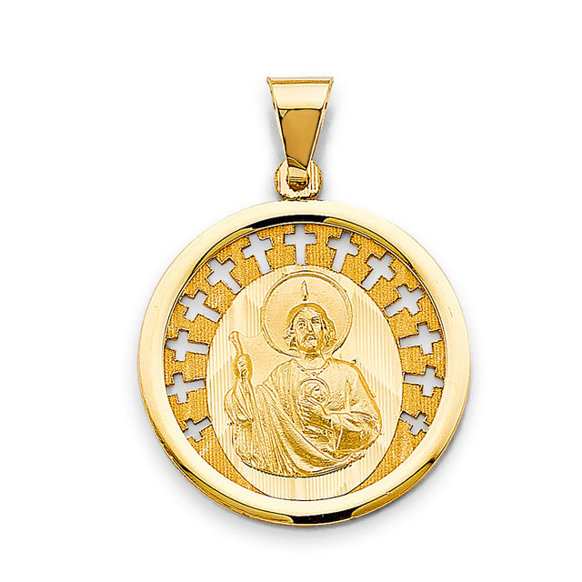 14K Yellow Gold Religious Pendant