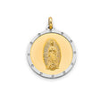 14K Two-Tone Gold Religious Pendant