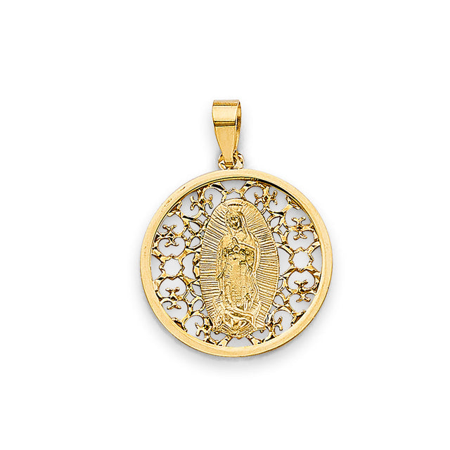 14K Two-Tone Gold Religious Pendant