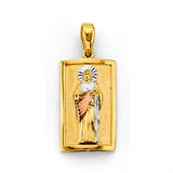 14K Tricolor Gold St. Jude Thaddeus Pendant