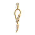 14K Two-Tone Gold Serpent Pendant