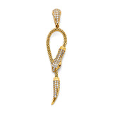 14K Two-Tone Gold Serpent Pendant