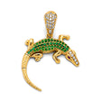 14K Two-Tone Gold Lizard Pendant