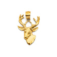 14K Yellow Gold Deer Pendant