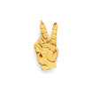 14K Yellow Gold Peace Hand Pendant
