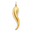 14K Yellow Gold Large Horn Pendant