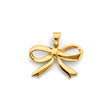 14K Yellow Gold Ribbon Bow Pendant