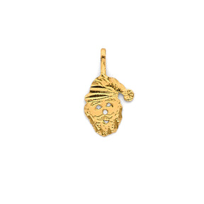 14K Yellow Gold Santa Claus Pendant
