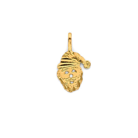 14K Yellow Gold Santa Claus Pendant