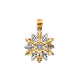 14K Two-Tone Gold Snowflake Pendant