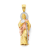 14K Gold 3D St. Jude Thaddeus Pendant