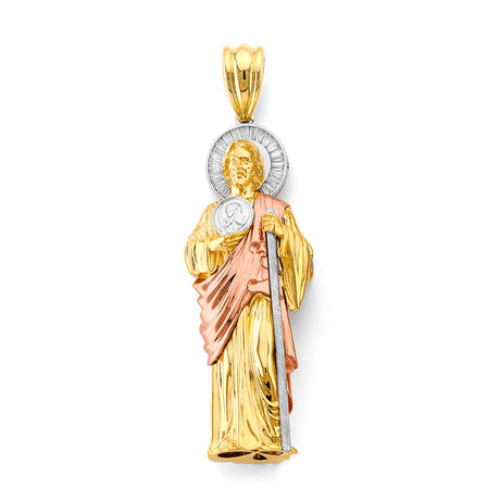 14K Gold 3D St. Jude Thaddeus Pendant