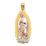 14K Tricolor Gold Guadalupe Pendant
