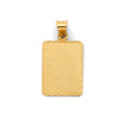 14K Yellow Gold Engravable Rounded Rectangle Pendant