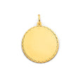 14K Yellow Gold Engravable Plain Pendant
