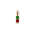 14K Yellow Gold Two-Stone Mother's Pendant