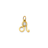 14K Yellow Gold Zodiac Halo Pendant