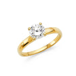 14K Yellow Gold Four-Prong Solitaire Engagement Ring