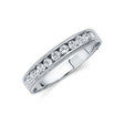 14K White Gold Channel-Set Men's Wedding Band