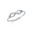 14K White Gold Infinity Ring