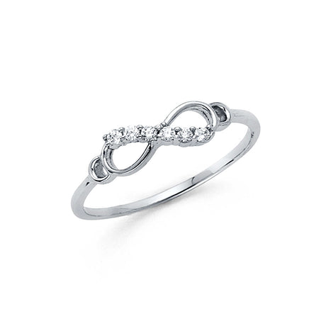 14K White Gold Infinity Ring