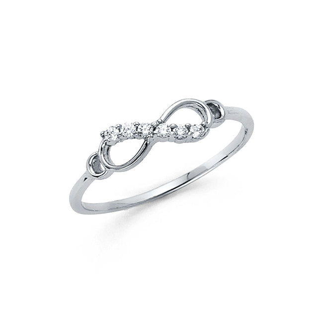 14K White Gold Infinity Ring