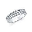 14K White Gold Double-Row Pavé Anniversary Band