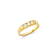 14K Yellow Gold Baby Stone-Set Accent Band Ring on White Background