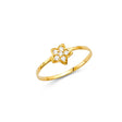 14K Yellow Gold Baby Star Cluster Ring