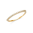 14K Yellow Gold Anniversary Band on White Background