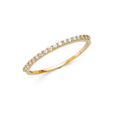 14K Yellow Gold Anniversary Band on White Background