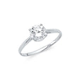 14K Gold Round Solitaire Engagement Ring - Yellow Gold