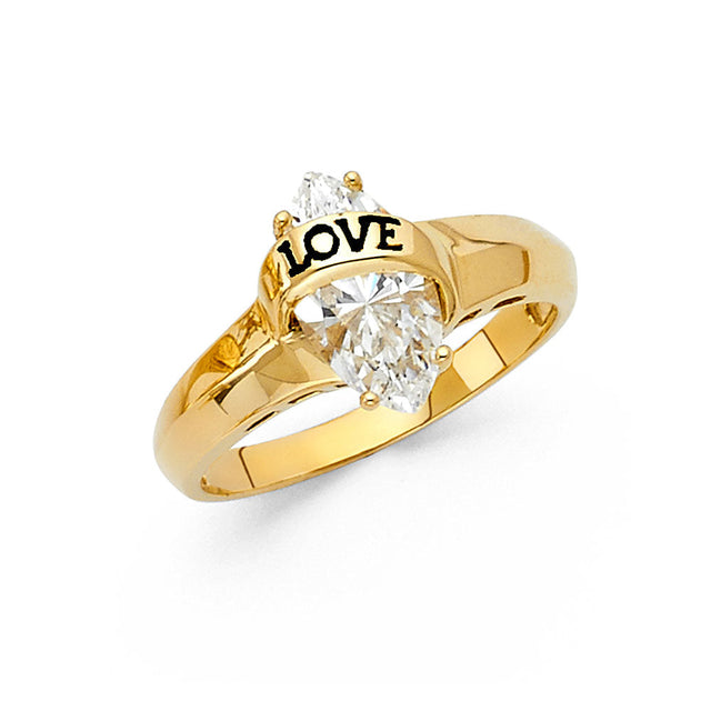 14K Yellow Gold Oval Vintage Solitaire Engagement Ring
