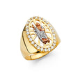14K Tricolor Gold San Judas Tadeo Ring