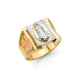 14K Tri-Color Gold Men's Guadalupe Ring