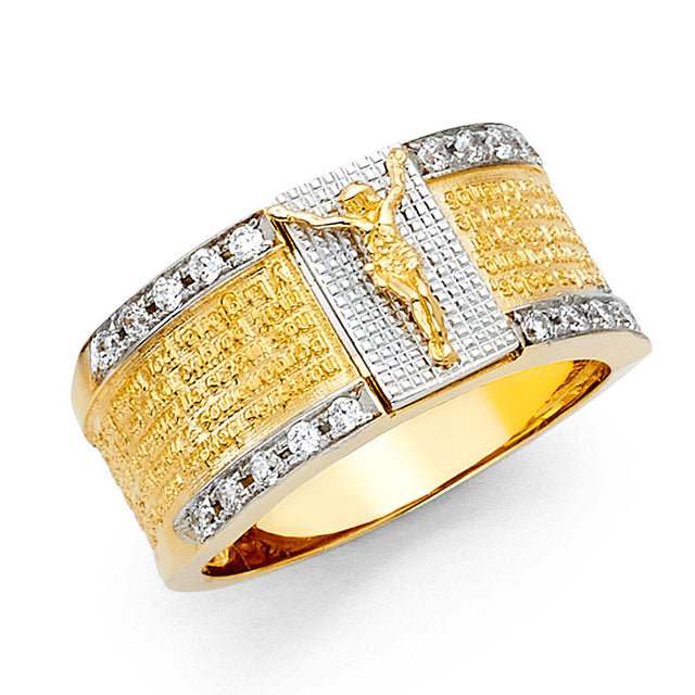 14K Two-Tone Gold Last Supper Ring